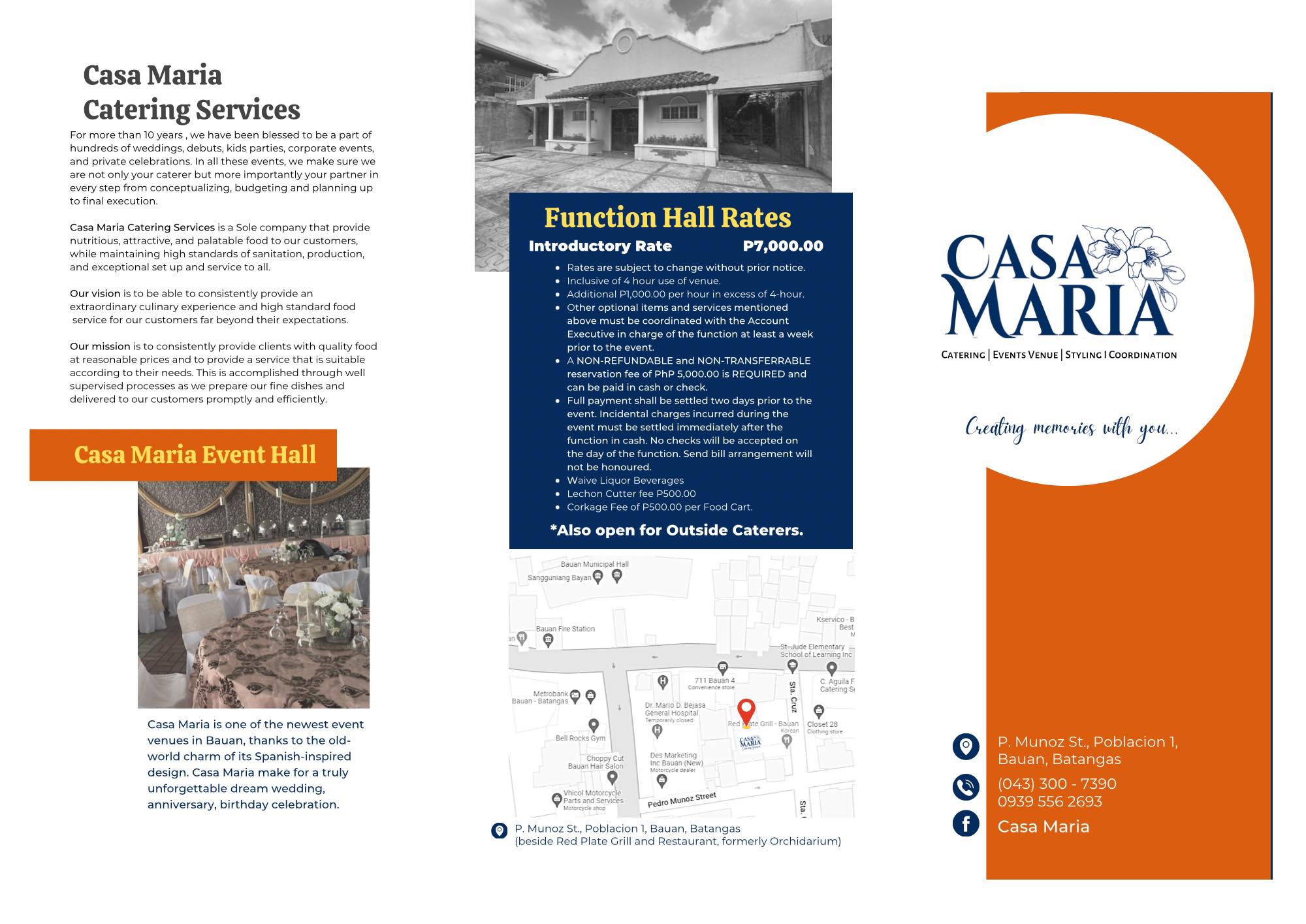 Casa Maria Events Hall and Catering Services